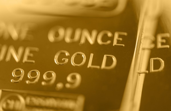 Close-up of gold bar.