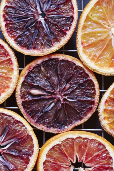 Sliced blood oranges
