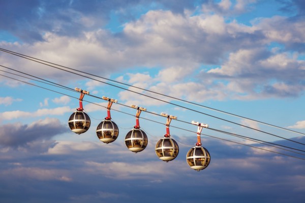 France, Auvergne-Rhone-Alpes, Grenoble, Grenoble-Bastille cable car