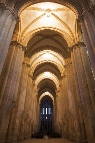 Portugal, Centro Region, Alcobaca, Interior of Alcobaca Monastery