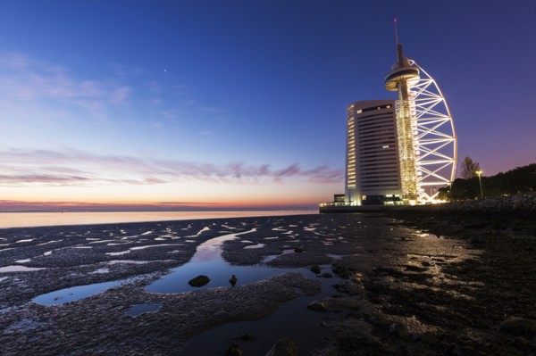 Portugal, Lisbon, Tower Vasco da Gama by Tagus River