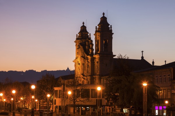 Portugal, Norte Region, Braga, Congregados Basilica in Braga at dawn