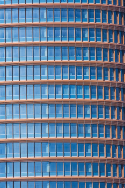 Spain, Seville, Triana, Facade of modern office building