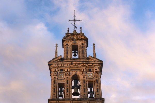 Spain, Andalusia, Seville, La Macarena, Bell tower of Santa Paula Monastery