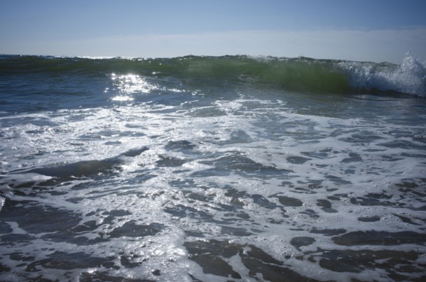 Waves on sunny day