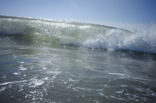 Waves on sunny day
