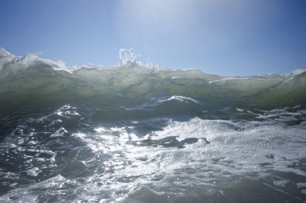 Waves on sunny day