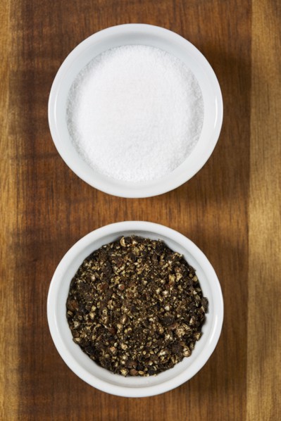 Ramekins with salt and pepper