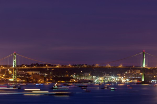 Canada, Nova Scotia, Halifax, City at dusk