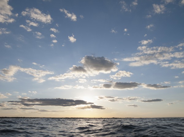 Moody sky over sea