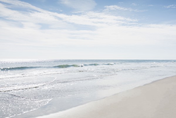 Sky above sea and sandy beach