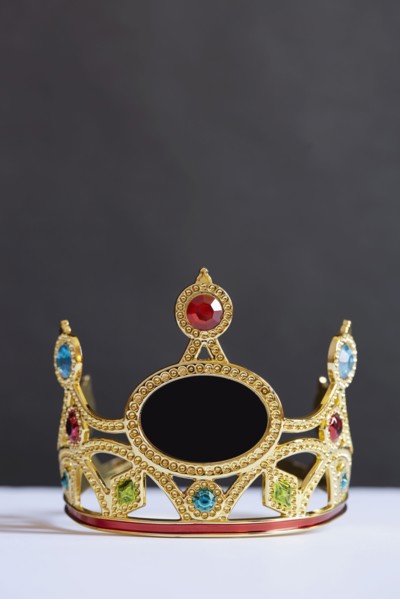 Party crown with colorful fake gems