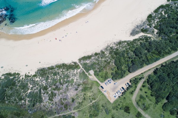 Australia, New South Wales, Bermagui, Landscape with beach