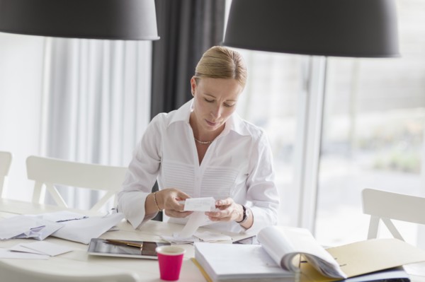 Woman working from home
