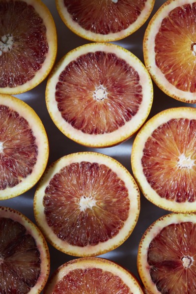 Sliced grapefruit
