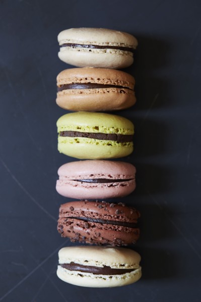 Row of macarons