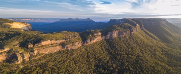 Panorama of Jamison Valley in Blue Mountains National Park