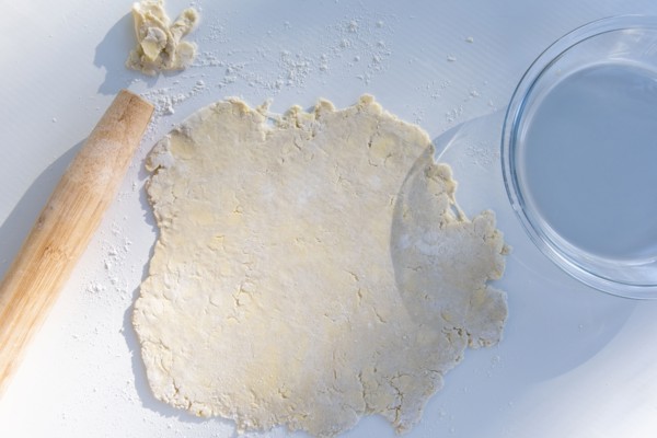 Pastry with rolling pin and bowl