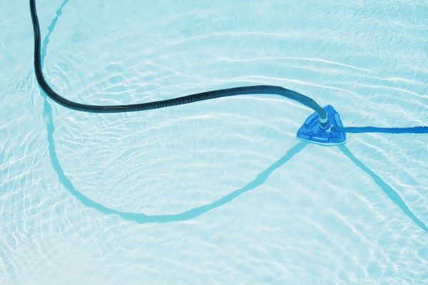 Pool vacuum in swimming pool