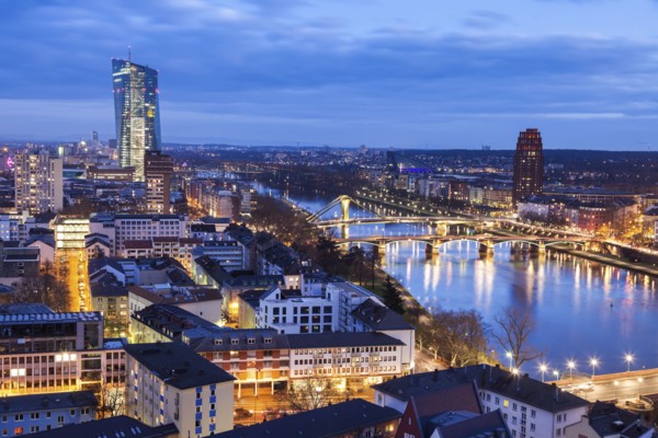 Cityscape at sunset in Frankfurt, Germany