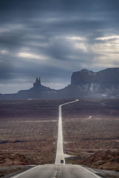 Road through Monument Valley, Utah, USA