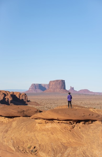 Mature woman in Monument Valley, Arizona, USA