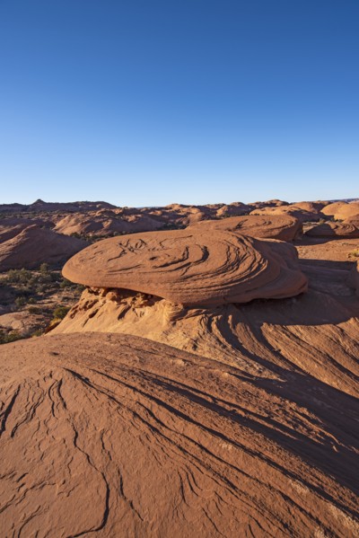 Smooth rock formations in Monument Valley, Arizona, USA