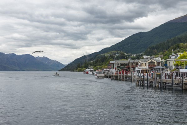 Marina on Lake Wakatipu in Queenstown, New Zealand