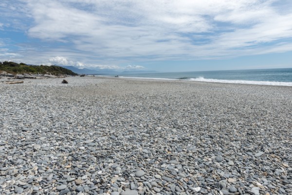 Rocky beach in Haast, New Zealand