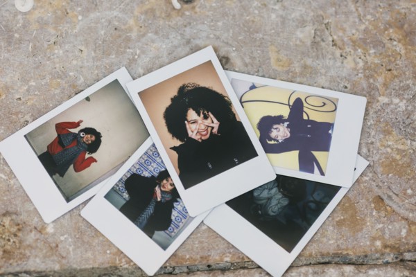 Polaroid photographs of young woman