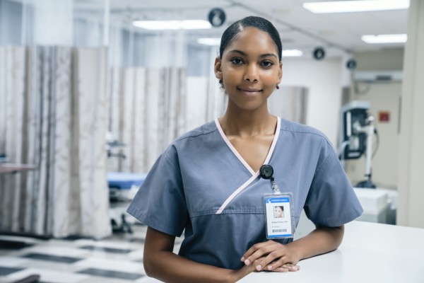 Portrait of nurse in hospital