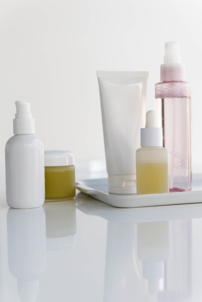 Bottles of skin care