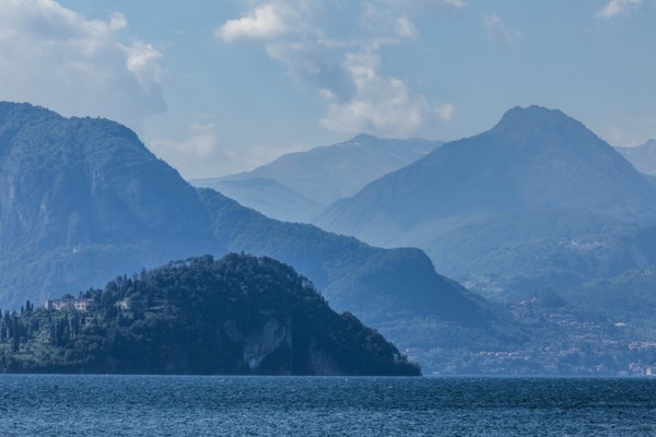 Mountains by Lake Como in Lombardy, Italy