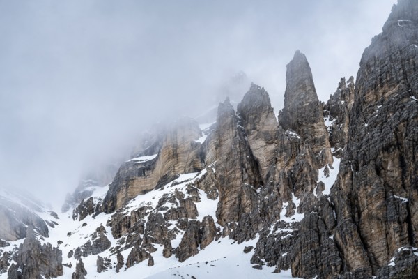 Cloud over Dolomite mountains, Italy