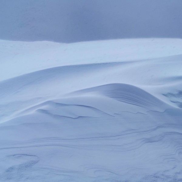 Markings in snow on Dolomites, Italy