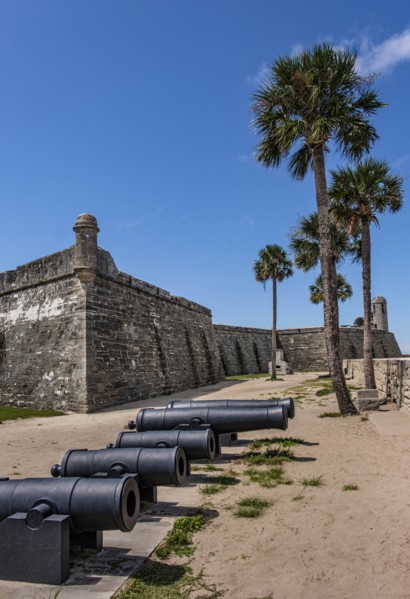 Cannons by Castillo de San Marcos in St. Augustine