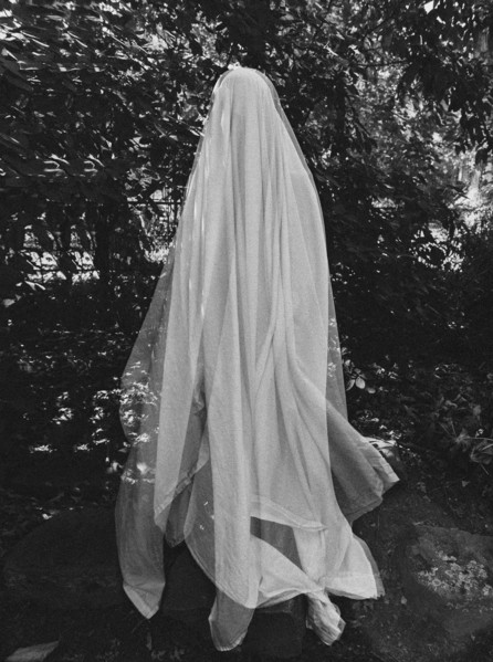 Ghost by trees