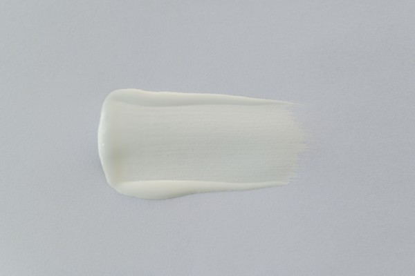 White brushstroke on paper