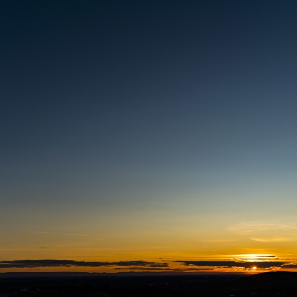 Sunset over Boise Foothills at sunset in Boise, Idaho, USA