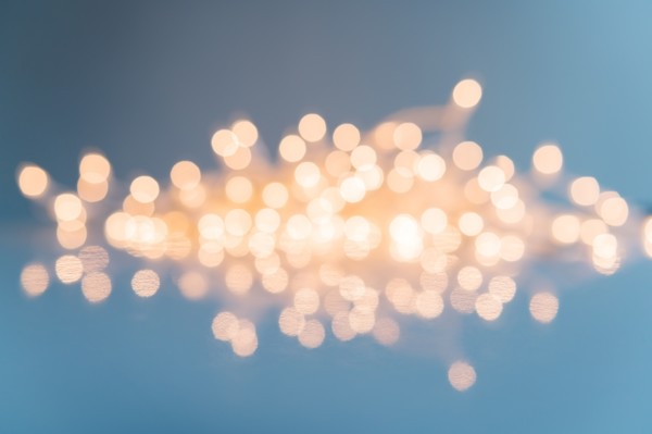 Illuminated fairy lights in soft focus