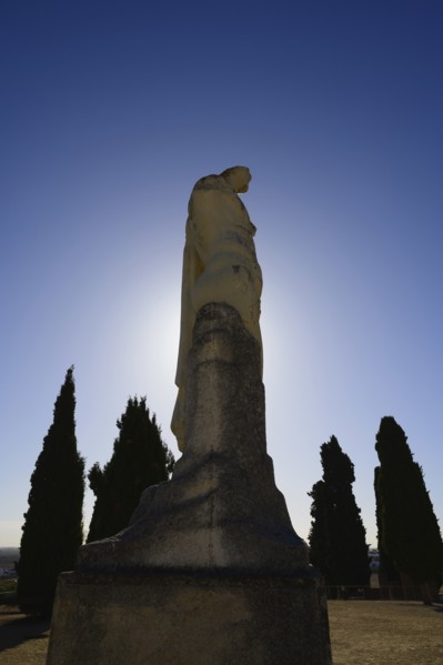 Sculpture of Emperor Trajan in Santiponce, Spain