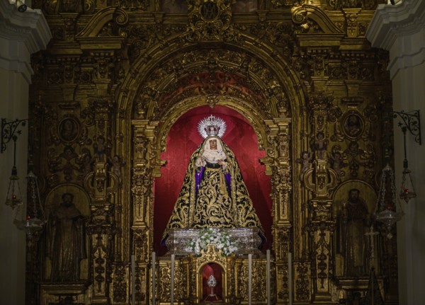 Altarpiece inside Chapel of the Sailors in Seville, Spain