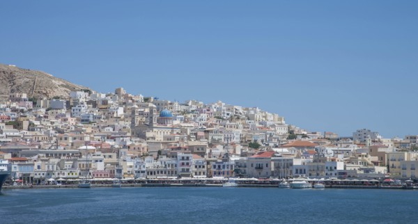 City skyline in Mykonos, Greece