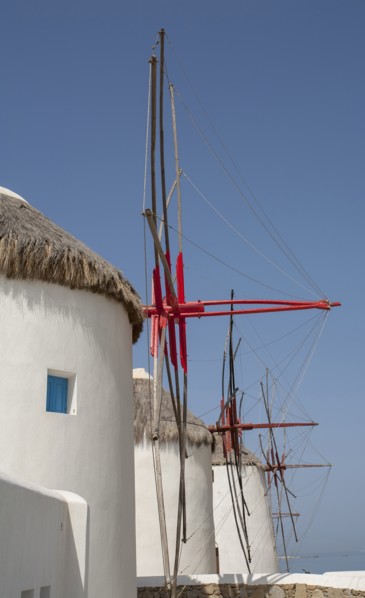 Windmills in Mykonos, Greece