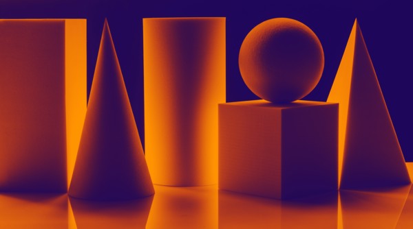 Orange geometric shapes