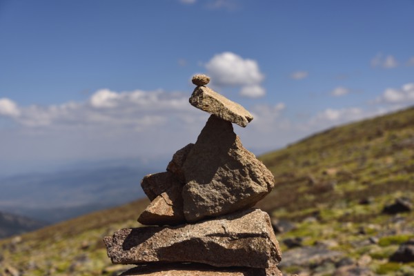Cairn on Mount Flora in Colorado