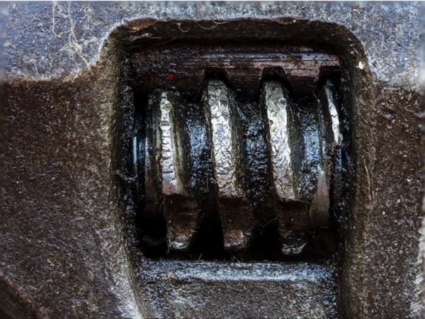 Close up of wrench screw