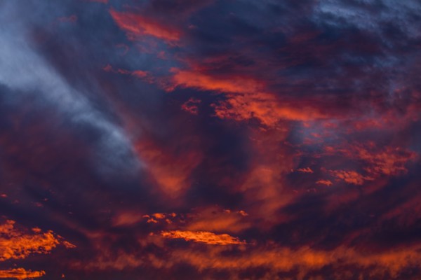 Clouds in sky at sunset