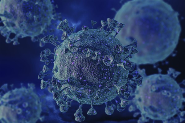 Digitally generated image of Coronavirus