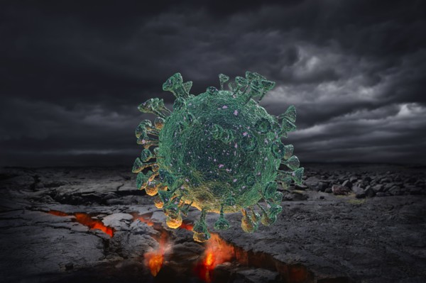 Digitally generated image of Coronavirus